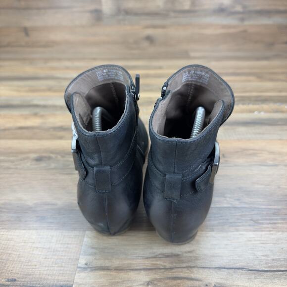 Dansko Lia Enclosed Wedge Leather Bootie Women size 40 US 9.5-10 - Picture 3 of 6